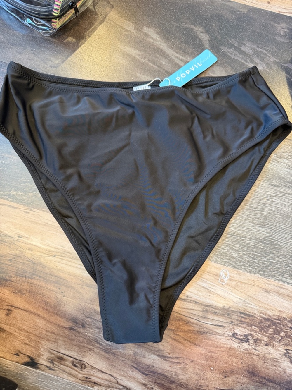 Popvil Mid-rise Black Bikini Bottoms